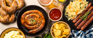Assorted traditional German dishes