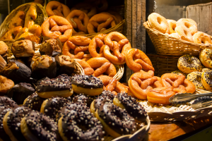Fresh baked items at a bakery
