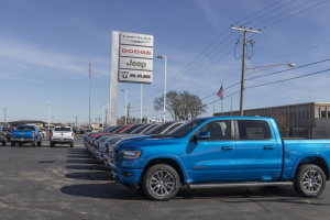 ram trucks at a dealership