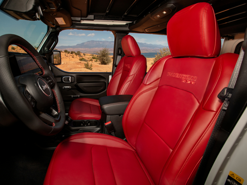 The interior of a 2024 Jeep Wrangler