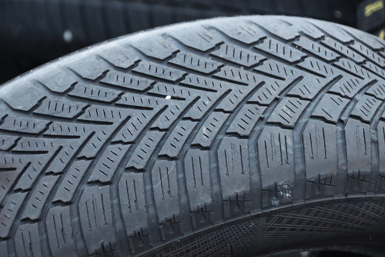 A Close-up Textured photograph of a tire