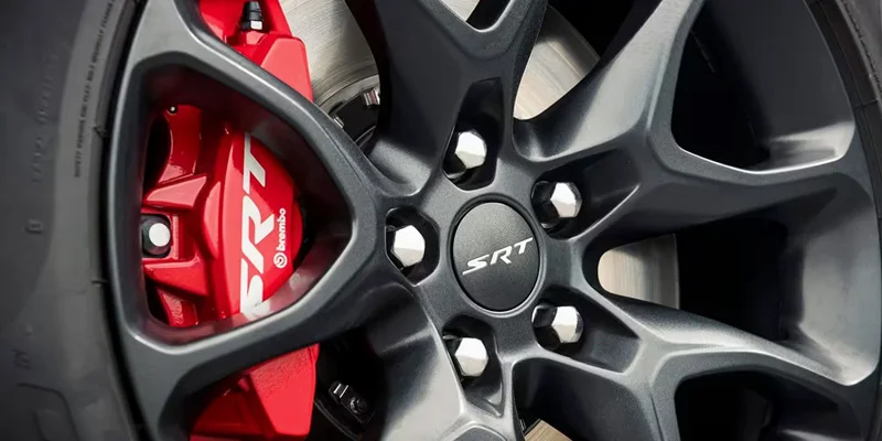 A closeup of the Dodge Durango's wheel