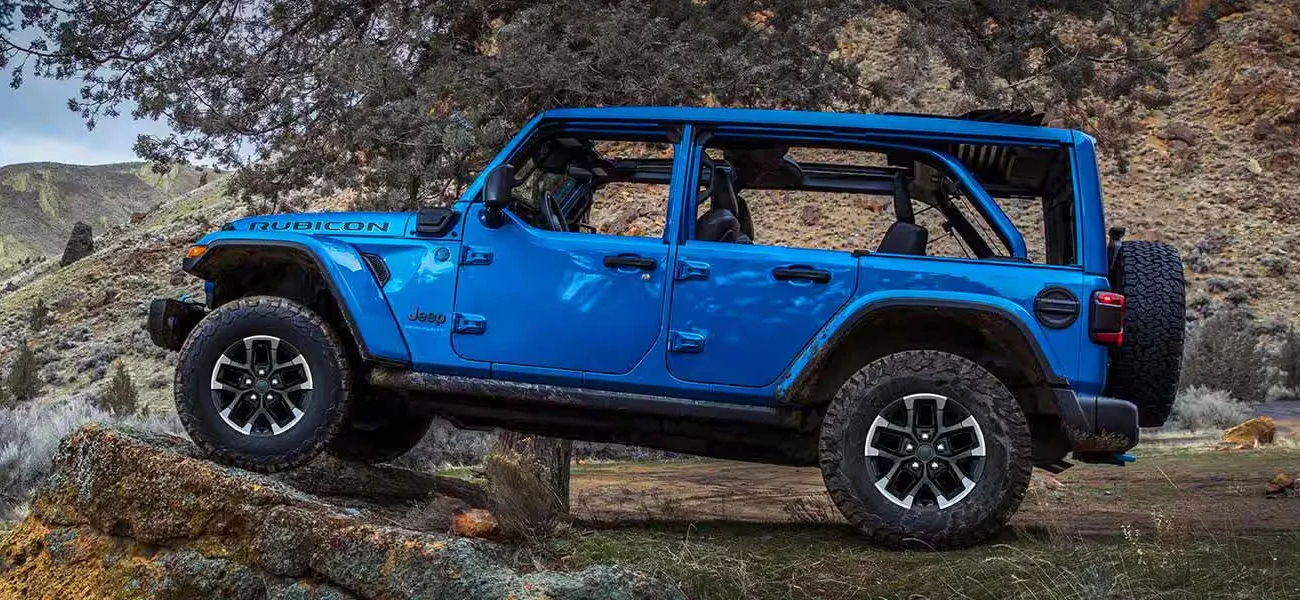 A 2025 Jeep Wrangler going off-road